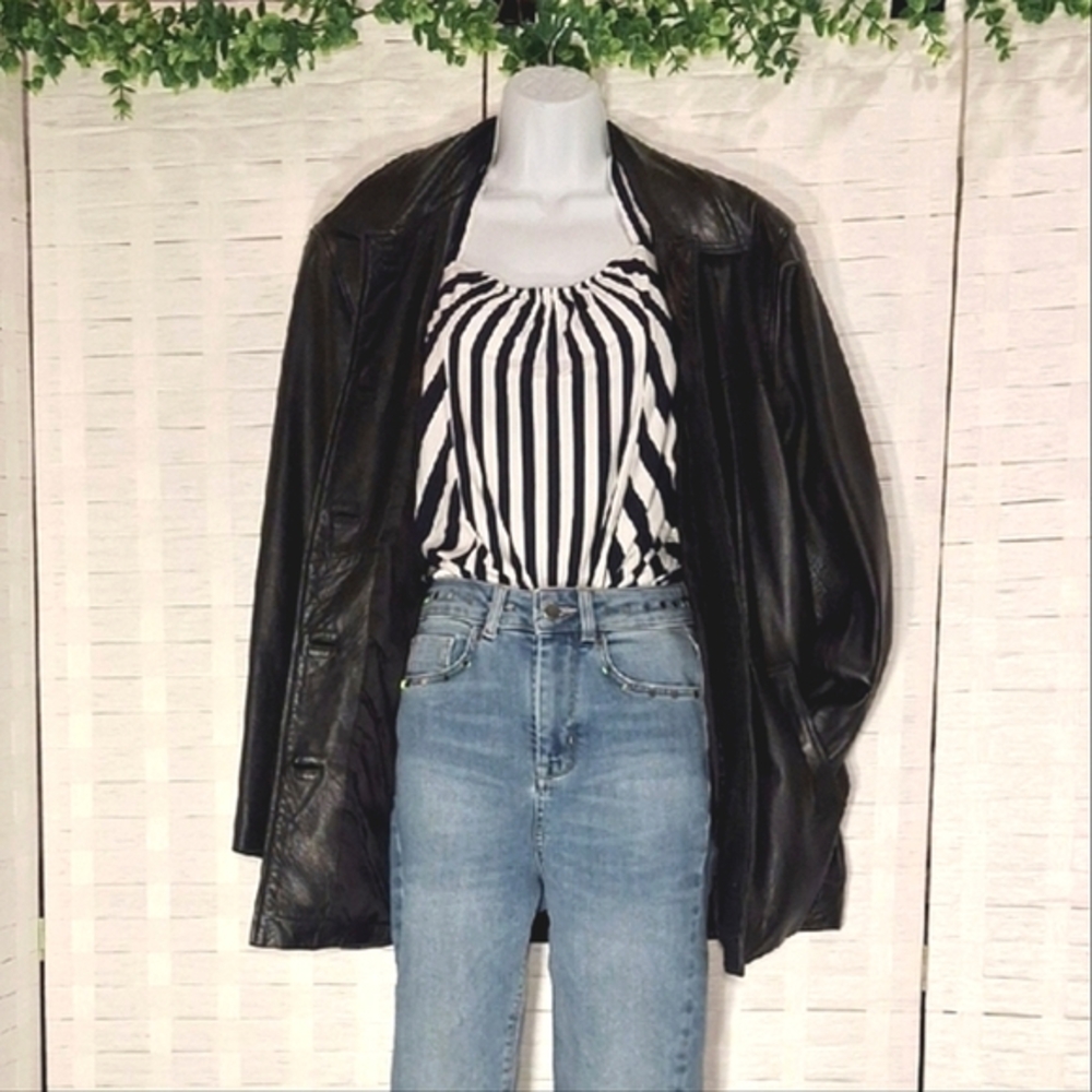 Henri Bendel Vintage Black Leather Jacket